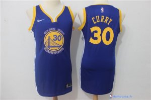 Maillot NBA Pas Cher Golden State Warriors Femme Stephen Curry 30 Bleu Icon 2017/18