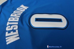 Maillot NBA Pas Cher Noël Oklahoma City Thunder Westbrook 0 Bleu 01