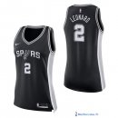 Maillot NBA Pas Cher San Antonio Spurs Femme Kawhi Leonard 2 Noir Icon 2017/18