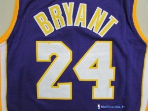 Maillot NBA Pas Cher Los Angeles Lakers Junior Kobe Bryant 24 Pourpre