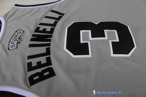 Maillot NBA Pas Cher San Antonio Spurs Marco Belinelli 3 Gris