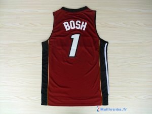 Maillot NBA Pas Cher Miami Heat Chris Bosh 1 Rouge Noir