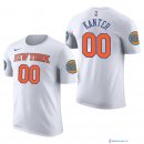 Maillot Manche Courte New York Knicks Enes Kanter 0 Blanc 2017/18