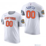 Maillot Manche Courte New York Knicks Enes Kanter 0 Blanc 2017/18