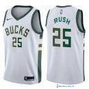 Maillot NBA Pas Cher Milwaukee Bucks Brandon Rush 25 Blanc Association 2017/18