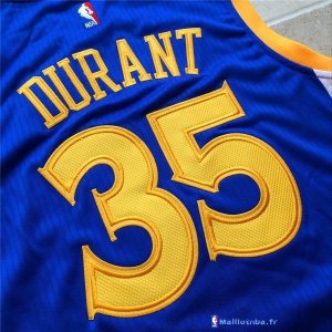 Maillot NBA Pas Cher Golden State Warriors Kevin Durant 35 Bleu Jaune