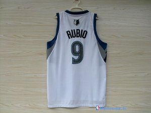 Maillot NBA Pas Cher Minnesota Timberwolves Ricky Rubio 9 Blanc