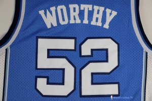 Maillot NCAA Pas Cher North Carolina James Worthy 52 Bleu