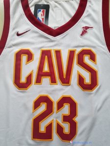 Maillot NBA Pas Cher Cleveland Cavaliers Junior LeBron James 23 Blanc 2017/18