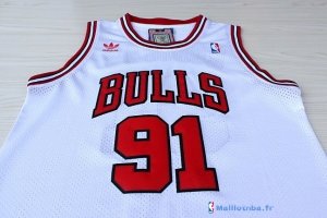 Maillot NBA Pas Cher Chicago Bulls Dennis Rodman 91 Blanc