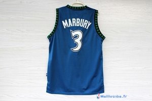 Maillot NBA Pas Cher Minnesota Timberwolves Stephon Marbury 3 Retro Bleu