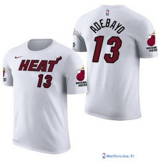 Maillot Manche Courte Miami Heat Bam Adebayo 13 Blanc 2017/18