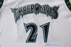 Maillot NBA Pas Cher Minnesota Timberwolves Kevin Garnett 21 Retro Blanc