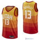 Maillot NBA Pas Cher Utah Jazz Tony Bradley 13 Nike Jaune Ville 2017/18