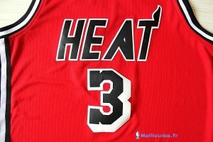 Maillot NBA Pas Cher Miami Heat Dwyane Wade 3 Retro Rouge