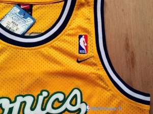 Maillot NBA Pas Cher Seattle Supersonics Kevin Durant 35 Retro Jaune