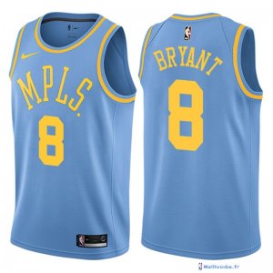 Maillot NBA Pas Cher Los Angeles Lakers Kobe Bryant 8 Retro Bleu 2017/18