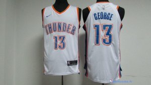 Maillot NBA Pas Cher Oklahoma City Thunder Paul George 13 Blanc Association 2017/18