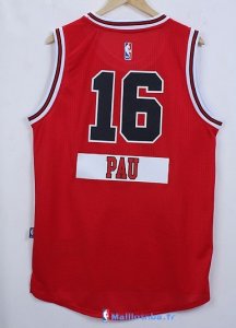 Maillot NBA Pas Cher Noël Chicago Bulls Pau 16 Rouge