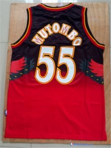 Maillot NBA Pas Cher Atlanta Hawks Dikembe Mutombo 55 Rouge