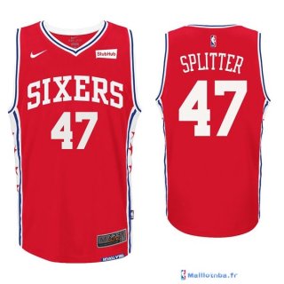 Maillot NBA Pas Cher Philadelphia Sixers Tiago Splitter 47 Rouge 2017/18