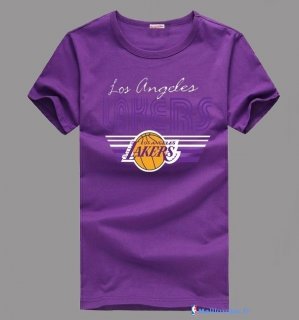 T-Shirt NBA Pas Cher Los Angeles Lakers Pourpre 1