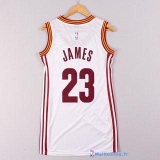 Maillot NBA Pas Cher Cleveland Cavaliers Femme LeBron James 23 Blanc