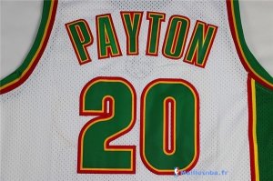 Maillot NBA Pas Cher Seattle Supersonics Gary Payton 20 Retro Blanc