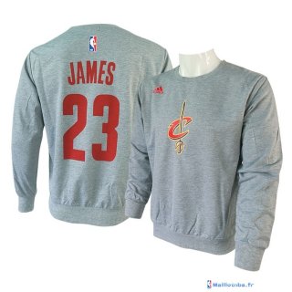 Maillot NBA Pas Cher Cleveland Cavaliers LeBron James 23 ML Gris