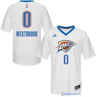 Maillot NBA Pas Cher Oklahoma City Thunder Russell Westbrook 30 Blanc MC