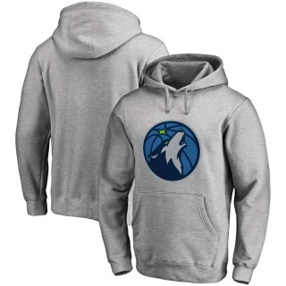 Minnesota Timberwolves Fanatics Branded Heathered Gray Primary Logo Pullover Hoodie