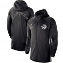 Toronto Raptors Nike Heathered Black Authentic Showtime Therma Flex Performance Full-Zip Hoodie