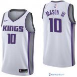 Maillot NBA Pas Cher Sacramento Kings Frank Mason III 10 Blanc Association 2017/18