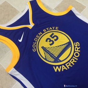 Maillot NBA Pas Cher Golden State Warriors Kevin Durant 35 Bleu Icon 2017/18