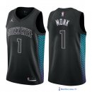 Maillot NBA Pas Cher Charlotte Hornets Malik Monk 1 Nike Noir Ville 2017/18