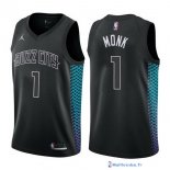 Maillot NBA Pas Cher Charlotte Hornets Malik Monk 1 Nike Noir Ville 2017/18