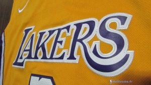 Maillot NBA Pas Cher Los Angeles Lakers Lonzo Ball 2 Jaune Icon 2017/18