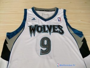 Maillot NBA Pas Cher Minnesota Timberwolves Ricky Rubio 9 Blanc