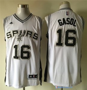 Maillot NBA Pas Cher San Antonio Spurs Pau Gasol 16 Blanc