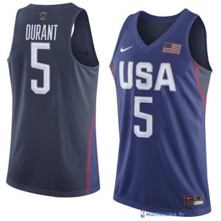 Maillot NBA Pas Cher USA 2016 Kevin Durant 5 Bleu