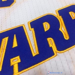 Maillot NBA Pas Cher Golden State Warriors Stephen Curry 30 Retro Blanc Bleu