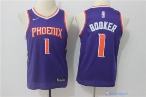 Maillot NBA Pas Cher Phoenix Suns Junior Devin Booker 1 Purpura Icon 2017/18