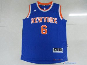 Maillot NBA Pas Cher New York Knicks Junior Kristaps Porzingis 6 Bleu