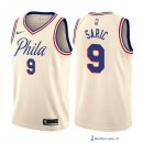 Maillot NBA Pas Cher Philadelphia Sixers Dario Saric 9 Nike Crema Ville 2017/18