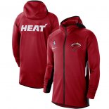 Miami Heat Nike Red Authentic Showtime Therma Flex Performance Full-Zip Hoodie