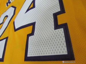 Maillot NBA Pas Cher Los Angeles Lakers Kobe Bryant 24 Jaune MC