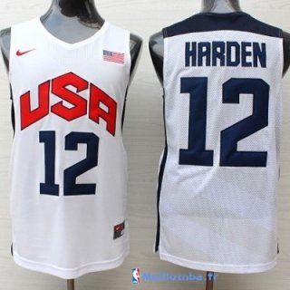 Maillot NBA Pas Cher USA 2012 James Harden 12 Blanc