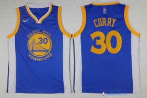 Maillot NBA Pas Cher Golden State Warriors Stephen Curry 30 Bleu Icon 2017/18