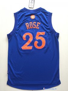 Maillot NBA Pas Cher Noël New York Knicks Derrick Rose 25 Bleu