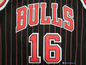 Maillot NBA Pas Cher Chicago Bulls Pau Gasol 16 Noir Bande